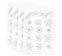 Gadpiparty 4pcs Feuilles de Papier pour Quilling Beige en Bois, Outil de Positionnement Polyvalent et Recyclable, pour Travaux Manuels de Précision