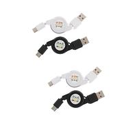 Gadpiparty 4pièces Câble De Charge Rétractable Type-c Flexible Lot de Compatible avec Smartphones pour Et