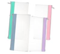 Gadpiparty 4pièces Petite Pochette à Billets Transparente Zippée Enveloppes pour Gérer Budget Pochette De Voyage pour Liquide Et Chèques