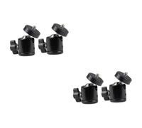 Gadpiparty 4pièces Support Sphérique Alliage Aluminium pour Caméra Plateforme De Glissière Damping Panoramique avec Ports pour Appareil Photo Noir