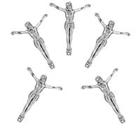 Gadpiparty 5 Pièces Figurine Métallique Argentée pour Crucifix Mural DIY