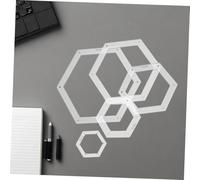 Gadpiparty 5 Pièces Hexagon Quilting Templates Rulers Set Acrylic Patchwork Stencils For Sewing DIY Craft Tool Precise Cutting And Stitching For Beginners And Enthusiasts