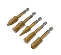 Gadpiparty 5 pièces Jeu Rotatives Acier Haute Vitesse Fraises Rotatives pour Sculpture Outil de Meulage Polyvalent avec Tige Adapté pour Métaux et Matériaux Non Métalliques
