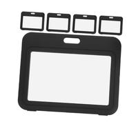 Gadpiparty 5 pièces Lot de Porte-badges Double Face Plastique Étui Rigide Horizontal pour Cartes Identité pour Écoles Conférences et Expositions