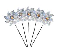 Gadpiparty 5 pièces Moulin à Vent Réfléchissant pour Jardin Dispositif Anti-Oiseaux et Léger Résistant à Eau et Vent Protection Extérieure