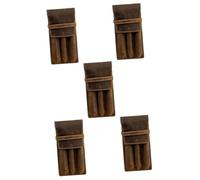 Gadpiparty 5 Pièces Pochette de Protection pour Stylo plumier en écrivant Sac à Stylo Titulaire Stylo Plume Pochette en Cuir étui pour Stylo à Bille Stylo Sacs Manche Cuir de Cheval Fou Café