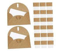 Gadpiparty 50 Ensembles Mini Kraft Envelopes With Heart Shaped Clasp Vintage Tiny Envelopes For Wedding Birthday Thank You Cards DIY Invitations Romantic Gift Packaging