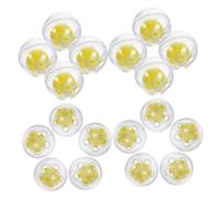 Gadpiparty 50 Pièces à Balle Cloche Jouets à Hochet Insert De Hochet Boules De Hochet Pour Bébé Hochet Balle Boule D'insertion De Bruiteur Inserts De Boules De Hochet Yellow Plastique