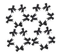 Gadpiparty 50 Pièces Décoration d'arc Faite à La Main Mini-arcs du Ruban Noeuds De Ruban De Noël d'halloween Arcs D'artisanat De Noël Artisanaux Noir Polyester