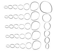 Gadpiparty 50 pièces Lot de Courroies Plates pour Entretien Enregistreur Ceintures de Réparation Cassette Résistantes et Durables pour Magnétophone Lecteur DVD et Baladeur