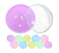 Gadpiparty 50 pièces Lot de Vides Rondes Plastique Macaron Semi-transparentes pour Distributeurs Automatiques DIY Remplissables Décoratives Pastel pour Jouets Bonbons et Fêtes