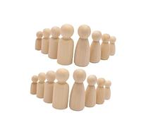 Gadpiparty 50 Pièces Poupées à Peindre pour DIY Jouets Marionnettes Lisse Coffret Décoratif pour Garçon Fille Activités Manuelles Garçon Fille Anniversaire