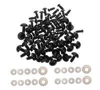 Gadpiparty 500 Pièces Crochet Doll Eyes Set with Safety Washers for DIY Plush Toys Plastic Animal Eyes for Stuffed Bears Dolls and Handmade Crafts