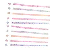 Gadpiparty 500 Pièces Lucky Star Origami Paper Strips Fluorescent Glitter Folding Sheets For DIY Crafting Parties Classroom Activities And Creative Art Projects