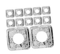 Gadpiparty 50pièces Couvertures Aluminium Jetables Pour Brûleurs De Cuisinière Folie Pour Plaques De Cuisson à Résistants Chaleur Et Pour Éviter Les Éclaboussures Résidus Huile