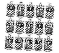 Gadpiparty 50pièces Pendentifs De Collier Hibou Alliage Vintage Pour Création Bijoux Diy Accessoires De Bracelet Faits Main Breloques Suspendues Pour Artisans Amateurs Décoration Festive Pour