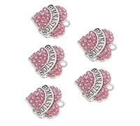 Gadpiparty 5Pièces Bracelet Forme de Cœur pour Filles Pendentifs de Gymnastique DIY Accessoires Personnaliser pour Sportifs