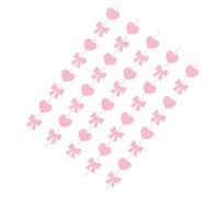 Gadpiparty 5pièces Décorations pour Saint-valentin Lot de Cœurs Suspendus Guirlande de Nœuds Rose Ornement Mural Décoration de Fête Simple à Installer