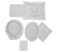 Gadpiparty 6 Moules en Silicone pour Cadres Photo Rétro Moules Flexibles pour Loisirs Créatifs Moulage Résine Époxy 6 Tailles Variées Réutilisables pour Créations Décoratives