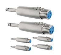 Gadpiparty 6 pièces Adaptateur XLR Broches à Femelle Convertisseur Audio Haute pour Microphone et Mixeur Connecteur de Microphone Stéréo