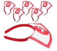 Gadpiparty 6 Pièces Bandeau avec Design Ergonomique D'halloween Infirmière en Tissu Confortable Rouge pour Cosplay et Tenue Quotidienne