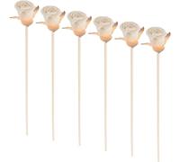 Gadpiparty 6 pièces Bâtons Diffuseurs Parfum Intérieur Rotin Rose Fleur Sticks Parfum Ambiance Maison pour Diffuseur Huile Essentielle et Spa