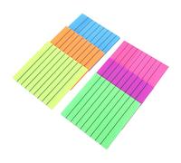 Gadpiparty 6 Pièces Blocs Notes Adhésives Transparentes Colorées Feuillets Memo Portables Pet Autocollants Pratiques pour École Bureau et Maison