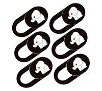 Gadpiparty 6 pièces Cache Webcam Coulissant Abs Motif Éléphant Blanc Protection Vie Privée pour Ordinateur Portable Tablette et PC Anti-espionnage et Flexible