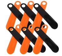 Gadpiparty 6 Pièces Chausse-pied en Plastique Long, Léger et Portable | Trou Suspendre, Surface Lisse, Lot de Six Pièces Orange et Noir, pour Seniors