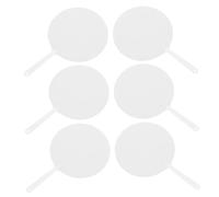 Gadpiparty 6 pièces Éventail Main Pet Double Side pour Événements Religieux Fans Ronds Blank à Sublimer pour Mariages Baptêmes et Célébrations Sacrées