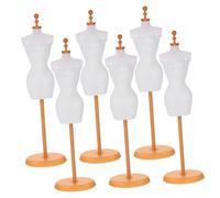 Gadpiparty 6 Pièces Mannequin Demi Corps pour Poupée Support Robe Miniature Rigide et pour Vêtements Décoration Maison et Collection