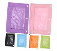 Gadpiparty 6 Pièces Pochette de Rangement Oxford avec Fenêtre Transparente de Pochettes à Crayons et Documents pour Bureau Pratique et Multi Usage