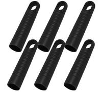 Gadpiparty 6 pièces Poignée de Balai Embouts Manches Ergonomiques Antidérapants Grips de Remplacement Noirs pour Manches de Balai Serpillière et Franges Maintien Sécurisé et Confort