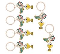 Gadpiparty 6 Pièces Porte-clés Football Décoratif en Alliage de Zinc avec Pendentif Trophée Métallique, Portable Fêtes à Thème et Événements Sportifs