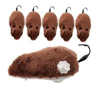 Gadpiparty 6 Pièces Souris Mécanique Remonter pour Chat Peluche Remontoir Activité Stimulation Santé Pelage Robuste Couleur Aléatoire Couleur Aléatoire