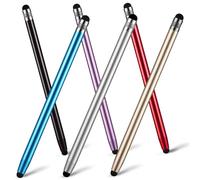 Gadpiparty 6 pièces Stylet Capacitif Stylus Pen Double Pointe Métal Silicone Compatible Tablette Smartphone Écriture Tactile