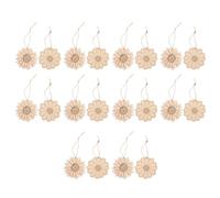 Gadpiparty 60 Pièces de Mini Fleurs en Bois Brut à Peindre, Ornements Décoratifs Non Peints, Tranches de Fleurs pour Loisirs Créatifs, DIY Printemps, Création Artistique et