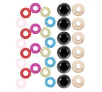 Gadpiparty 60 Pièces Yeux de Sécurité en Plastique 14mm pour Amigurumis | Effet Pailleté Coloré, Accessoires pour Loisirs Créatifs, Fixation Sûre, Usage Polyvalent, Lot Pratique pour Peluches