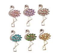 Gadpiparty 6pièces Accessoires de Bricolage Flamingo pour Loisirs Créatifs Décorer Vêtements et Coques de Téléphone Set