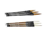 Gadpiparty 6pièces Set De Pinceaux De Calligraphie Chinoise Et Japonaise Poils De Loup Brosses Professionnelles Pour Écriture Et Dessin Préparation Facile Débutants Et Artistes