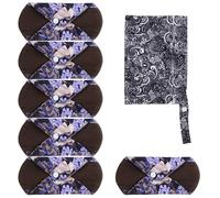 Gadpiparty 7 Pièces Serviettes Menstruelles Réutilisables Coton et Fibre Pochette de Rangement Imperméable Absorption Renforcée Hygiéniques et Confortables pour Femmes Style Plusieurs styles