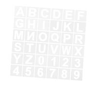 Gadpiparty 72 pièces Pochoirs Lettres Chiffres Plastique Réutilisables pour Peinture Spray DIY Bricolage Signalétique et Scrapbooking