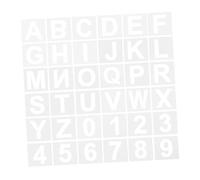 Gadpiparty 72 Pièces Pochoirs Plastique Réutilisables Lettres Chiffres pour Peinture Murale Précise Art Bricolage Portable