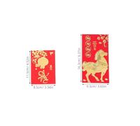 Gadpiparty 72 Pièces Vietnamese Envelopes Year Of The Horse Paper Money Bags For Lunar Year Spring Festival Party Favors