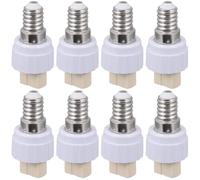 Gadpiparty 8 PièCes Convertisseur De Douille E14 à G9, Adaptateur De Lampe, Support D'Ampoule Compact LéGer, Facile à Installer Pour Lampes De Table, Plafonniers, Etc.