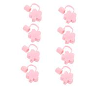 Gadpiparty 8 pièces Couvre-paille Silicone Souple Mignon Anti-poussière Bouchons de Protection Réutilisables pour Pailles Bubble Tea Accessoires Décoratifs Durables