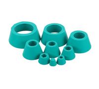 Gadpiparty 8pcs Adaptateurs de Filtre Conique en Caoutchouc Vert, Bouchons Flexibles Faciles à Laver pour Entonnoir Flacon, Fournitures de Filtration en Laboratoire