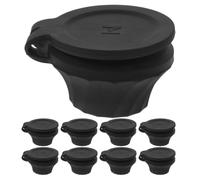 Gadpiparty 9 Pièces Bouchon de Bouteille à Clapet, Valve, Plastique Noir | Adaptateur pour Flacons, Fermeture Debout, Design Anti-goutte, pour Sirop et Bouteilles Souples