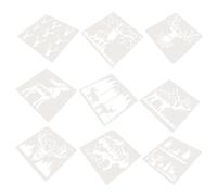 Gadpiparty 9 Pièces Pochoirs de Dessin Cerf Diy Modèles Artistiques Creux Pratiques Motifs Animaux pour Peinture et