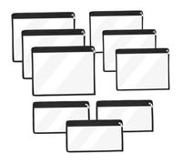 Gadpiparty 9pièces Trousse à Crayons Transparente à Fermeture Éclair Sac De Rangement Portable pour Stylos Crayons Et Fournitures